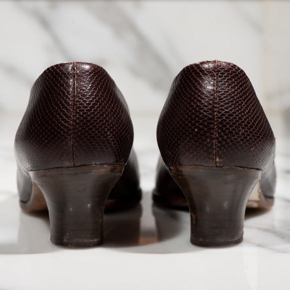 Vintage Joan & David Brown Leather Heels - Picture 4 of 10
